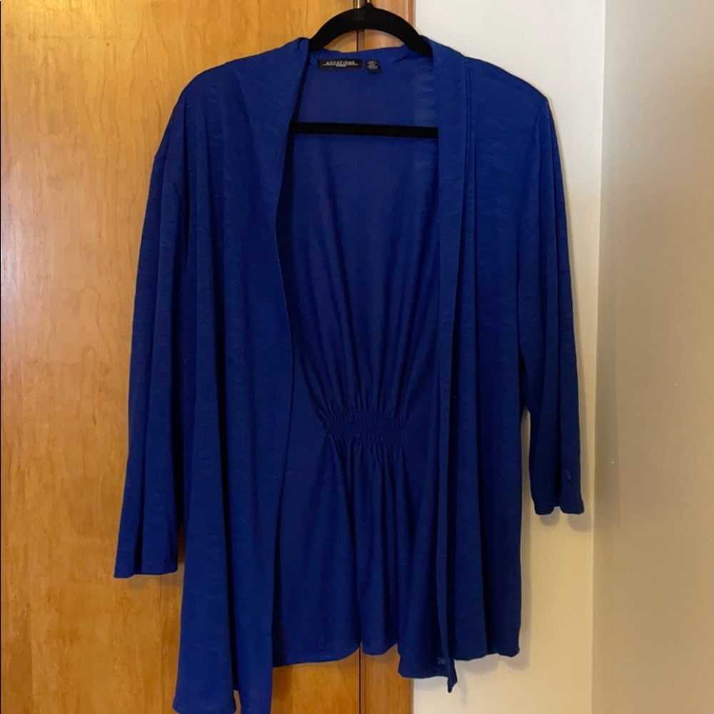 Plus size cardigan royal blue